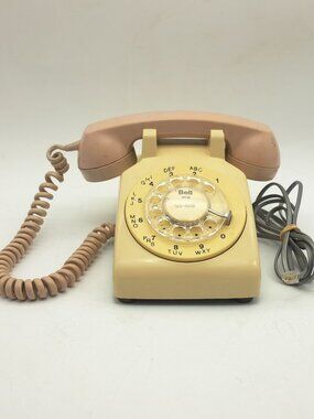Vintage Beige Rotary Phone